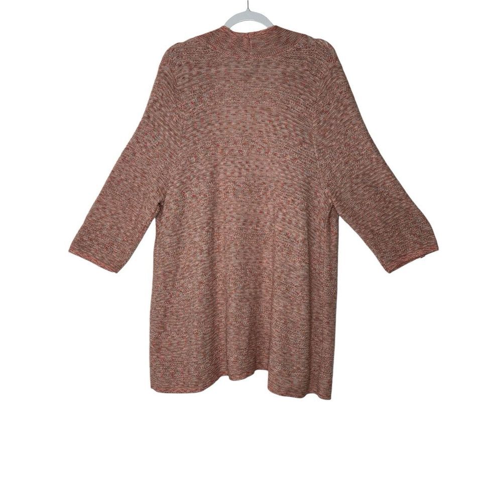 Catherines Cardigan Women 1X Plus Open Front Lightweight Cotton 3/4 Sleeve Cozy - Picture 2 of 7
